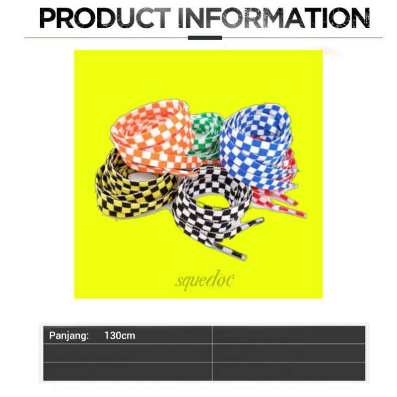 shoelace chekerboard/Tali sepatu catur vans