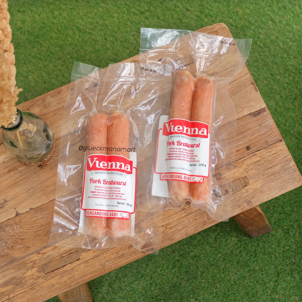 

Vienna Pork Bratwurst 200gr