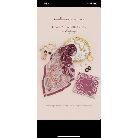 Buttonscarves Chain 2 La bella Series Nera