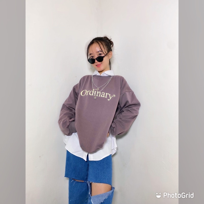 ORDINARY SWEATER MURAH WANITA CREWNECK WANITA KEKINIAN