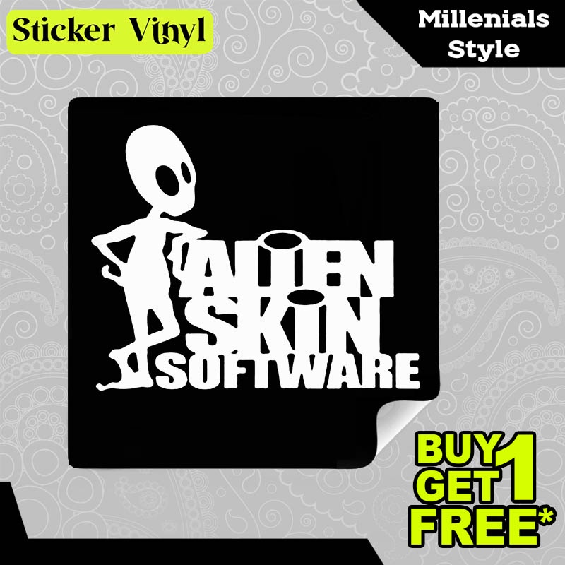 

Stiker Sticker Alien Skin Software Monster Luar Angkasa Gambar Unik Aesthetic Bahan Vinyl Satuan Anti Air