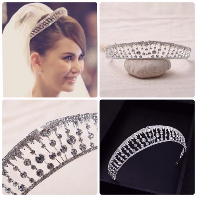 vienna tiara wedding crown mahkota hairdo mua simple hair accessories pesta pernikahan mewah
