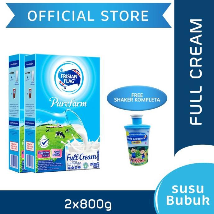 

Frisian Flag Susu Bubuk Keluarga Fullcream 800g [2 pcs] Free Gift