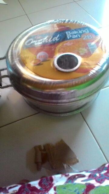 [gratis Spatula] Panci/oven Pemanggang Cake/bolu Baking Pan Orchid 28 Cm 8 Telur