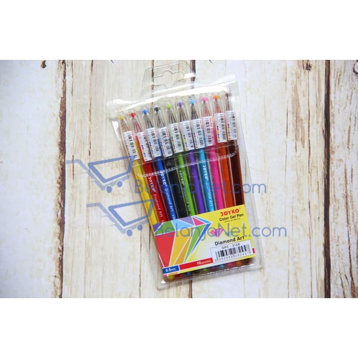 Pen Gel Joyko Diamond Art Set 10 warna GPC-310S