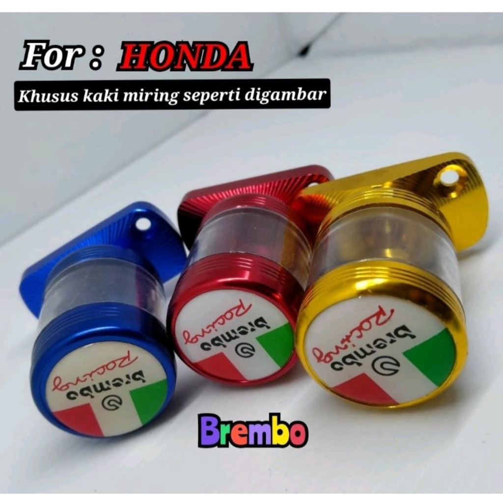 Tutup minyak rem brembo model stempel transparan matic honda beat FI scopy supra revo dll