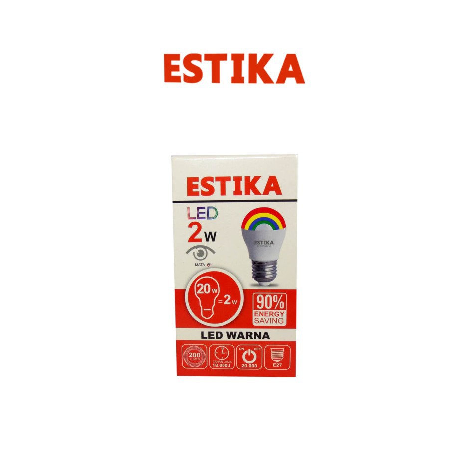 LAMPU LED ESTIKA 2W - LAMPU WARNA