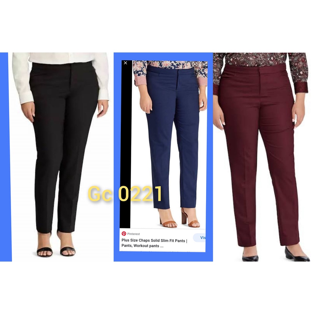 Celana kantor chaps, celana panjang wanita big size, branded pants