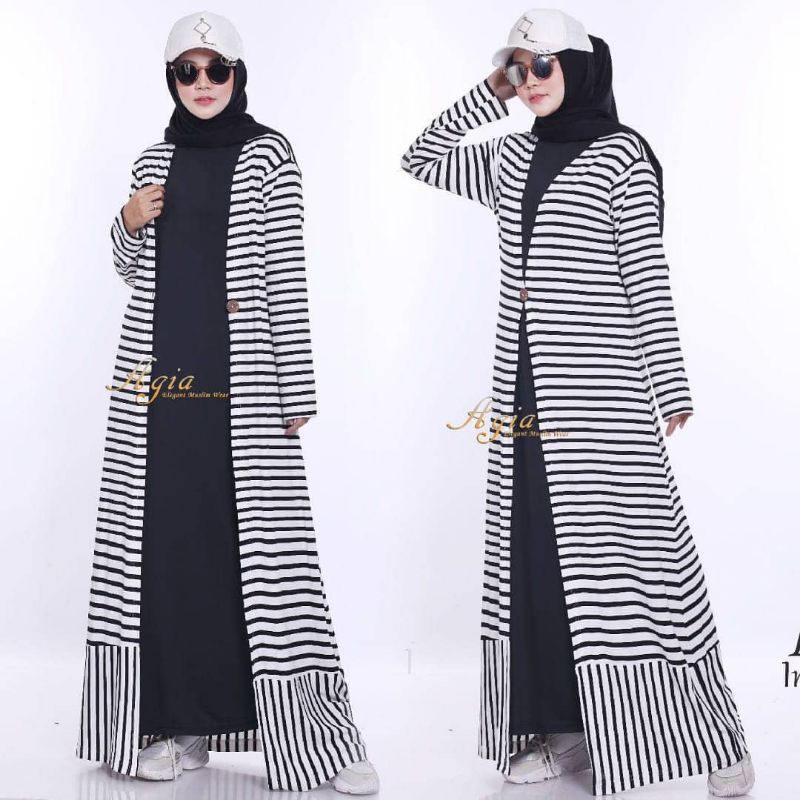 FASHION MUSLIM WANITA SET CARDI LUVENA PLIS INNER TERMURAH TERBARU