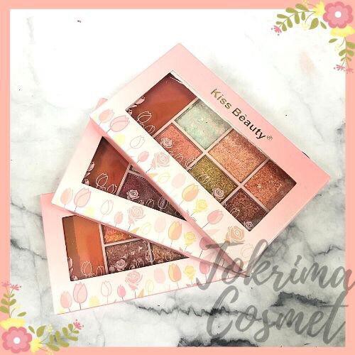 (CYBER) COD TERBARU TERMURAH EYESHADOW KISS BEAUTY FLOWERS MAKEUP PALETTE