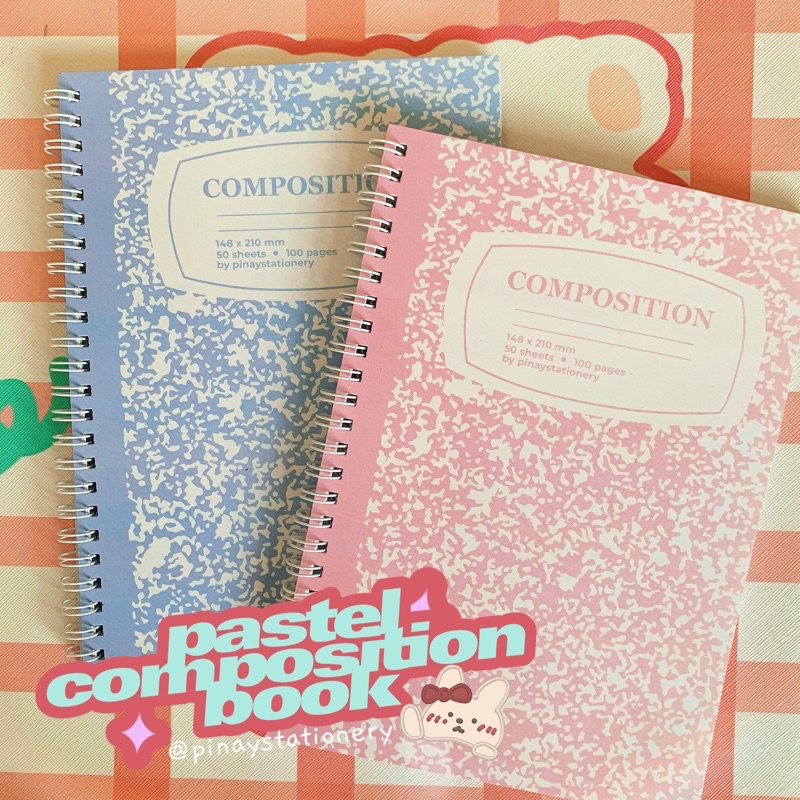 

A5 Composition Notebook Pastel Ver. Journal Aesthetic Book Murah Isi 50