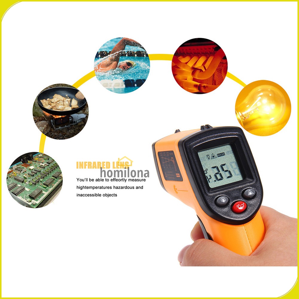 Thermometer Laser Infrared Non Contact - SMARTSENSOR 320-EN-00 - Orange