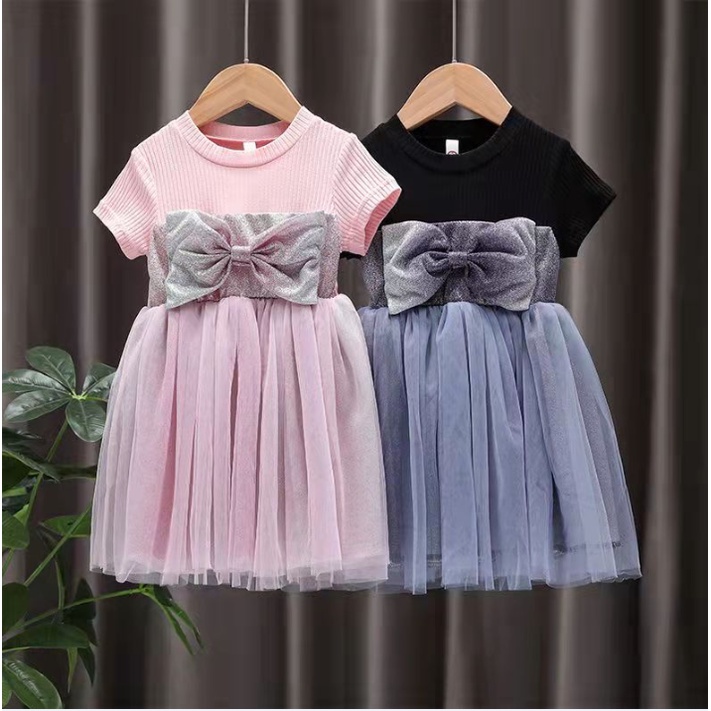 [PRINCESS KESLI] 8bulan-7tahun Dress pesta Anak perempuan lucu korea gaun anak cewek cute import baju bayi rok perempuan pink purple pakaian anak perempuan kado anak