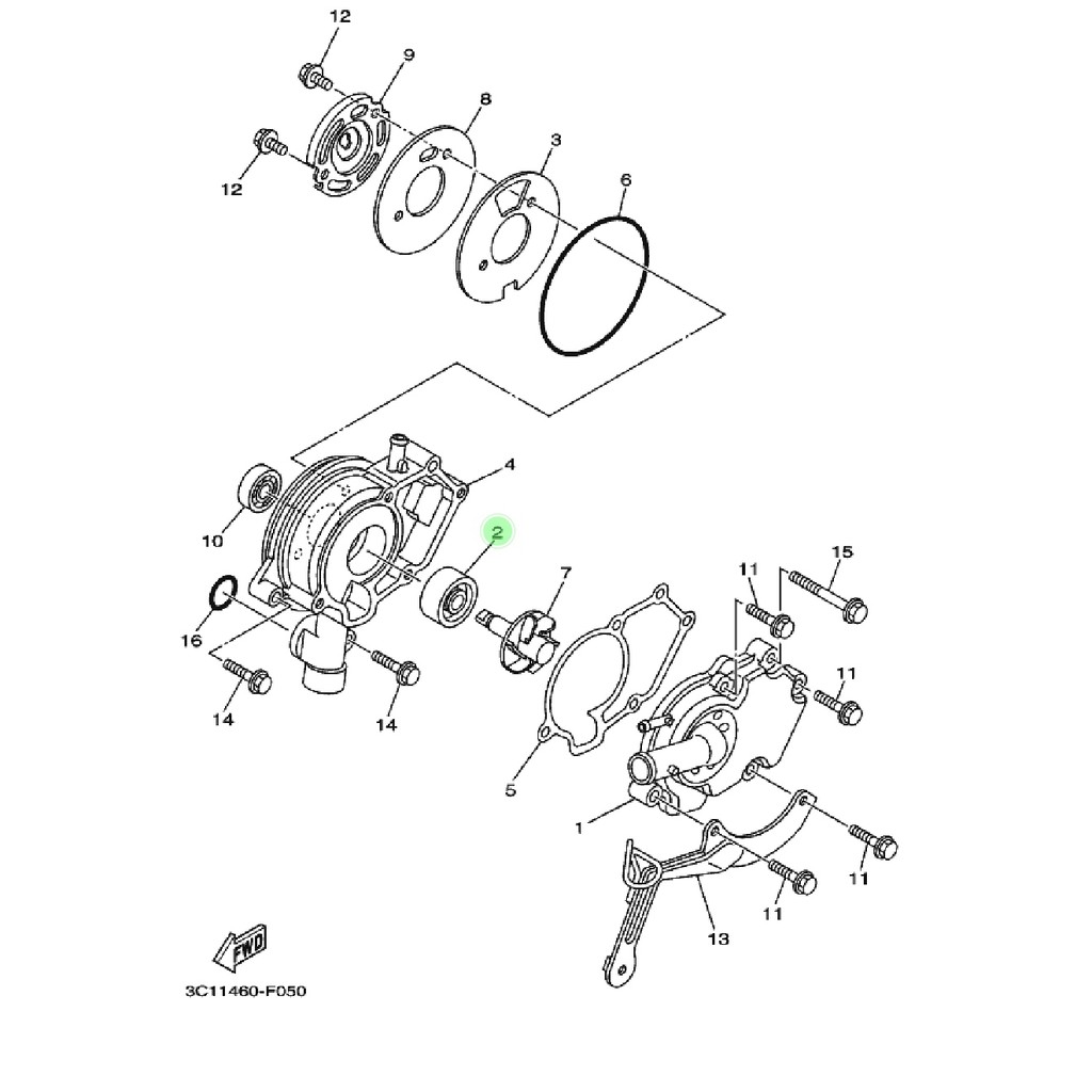 SIL SEAL WATER PUMP WATERPUMP R15 OLD LAMA V2 XABRE NMAX N MAX XMAX 250 ORIGINAL YGP 93103-10801