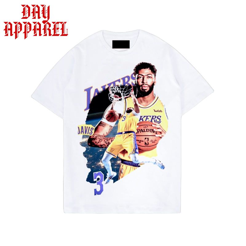 KAOS BAJU LAKERS VINTAGE / T-SHIRT BASKETBALL NBA / KAOS PRIA WANITA / PUTIH