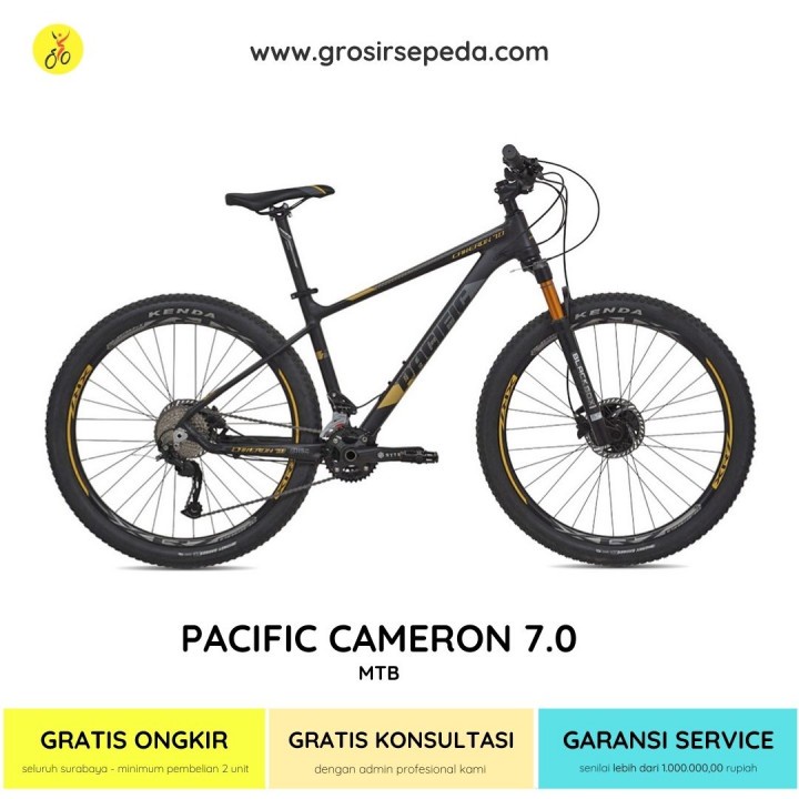 Sepeda gunung Pacific Murah Awet Alloy 6061 Untuk Dewasa Pacific Cameron 7.0 Ukuran 27,5