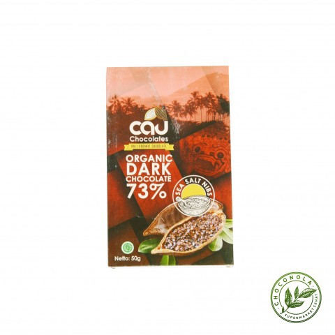 

Cau Organic Dark Chocolate 73% Seasalt Nibs 50g