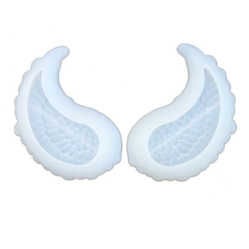 Glitter 1 Pair DIY Wing Tray Silicone Jewelry Resin Mold Wings Shape Dishes Plate Mold Resin Casting Mold Jewelry Art Craft Tool