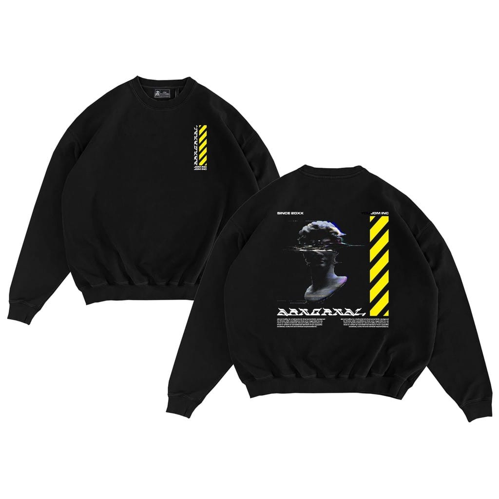 Crewneck Black Motif Abnormal Premium Quality