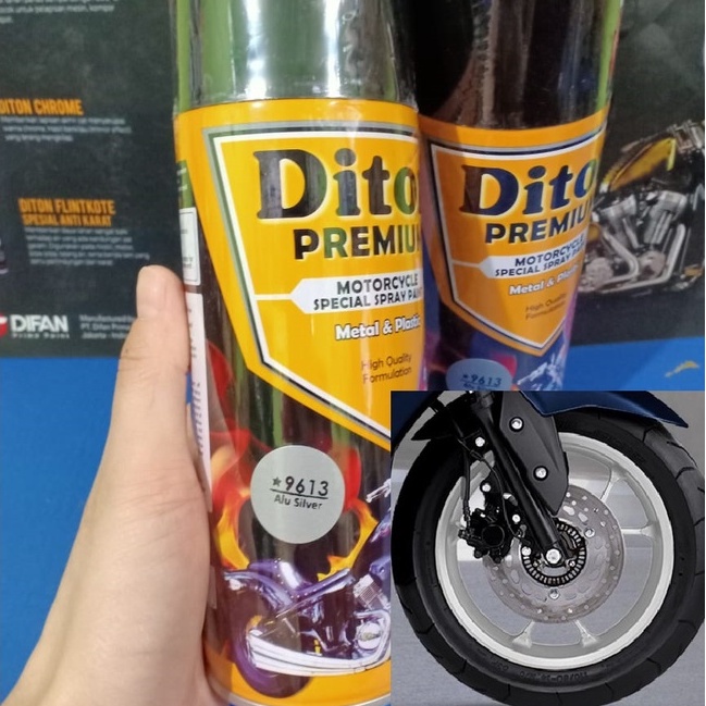 DITON Premium Velg Colours Pilok Pilox Cat Semprot 9613* ALU SILVER / Aluminium (400cc)