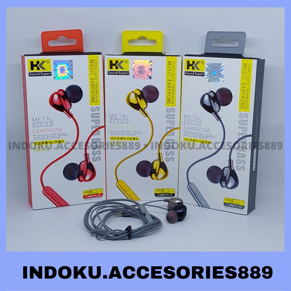 HK Earphone M-50 Original Handsfree Stereo Headset M50