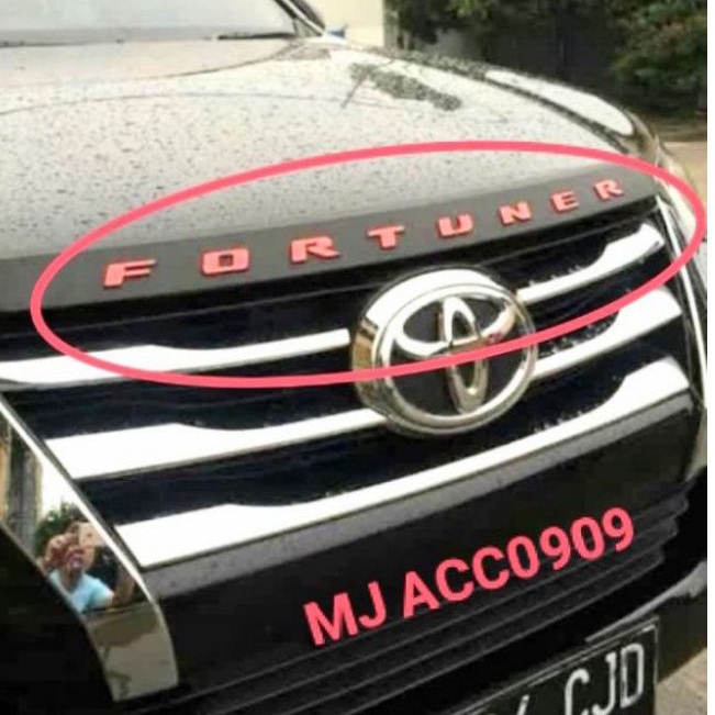 EMBLEM HURUF KAP MESIN FORTUNER