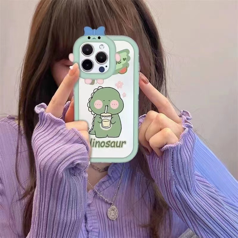 Ins Case Motif Dinosaurus Untuk iPhone 14 14pro 14Plus 14prm 13prm 11 6splus 7Plus 8Plus Xr XS 13 12pro Max