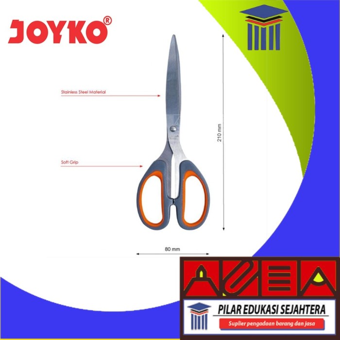 

SCISSORS / GUNTING BESAR JOYKO SC-848 SG SOFT GRIP MURAH
