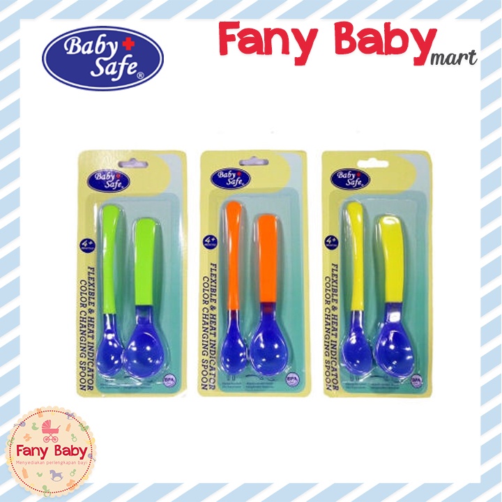 BABY SAFE FLEXIBLE &amp; HEAT INDICATOR SPOON BS350 / WARNA RANDOM