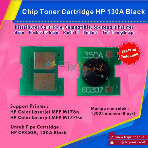 Chip HP cf350a 130A Black  Printer HP Color LaserJet MFP M176n MFP M177fw Murah