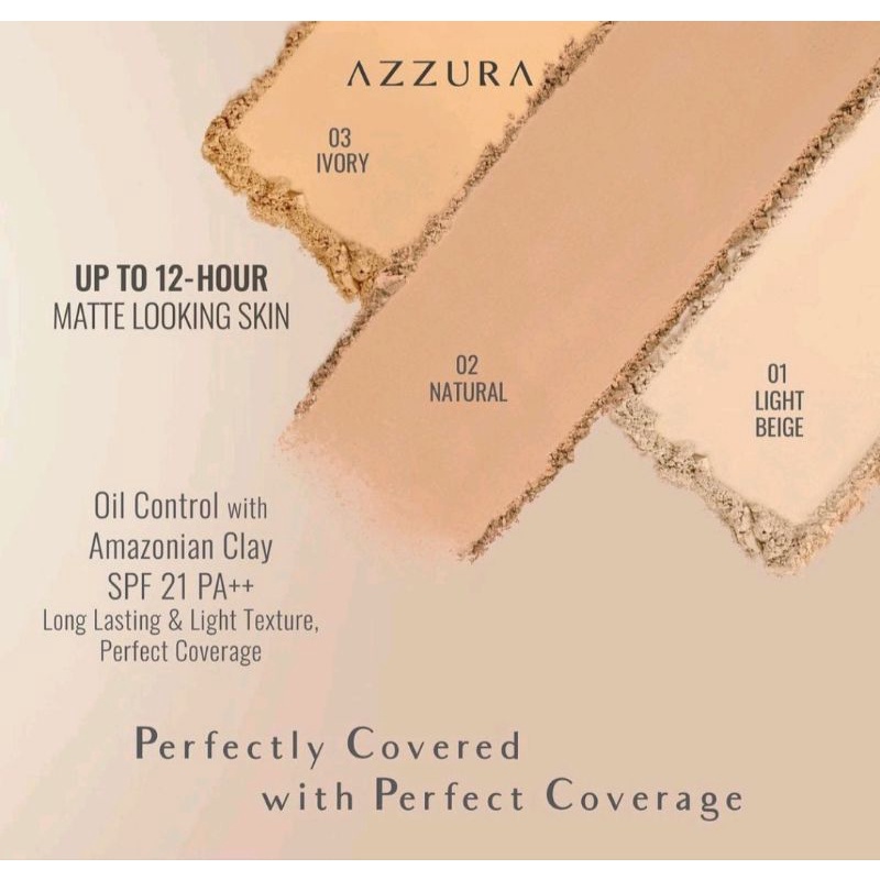 AZZURA TWO WAY CAKE SPF 21PA+++(Bedak padat plus foundation)lg promo besar harganya