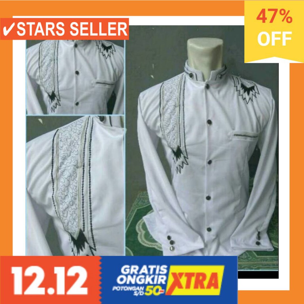 PAKAIAN MUSLIM TERBAIK PALING ANAK ORANG TUA PINK MURAH / Jasko putih bordir sorban - TERBBAIK