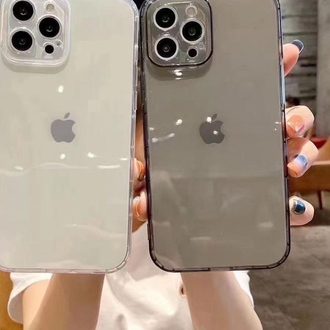 ♦ Silicone TPU Case Transparan/ Black Camera Protection Iphone 13 Pro max 13Pro 11 11 Pro Max 12 Min