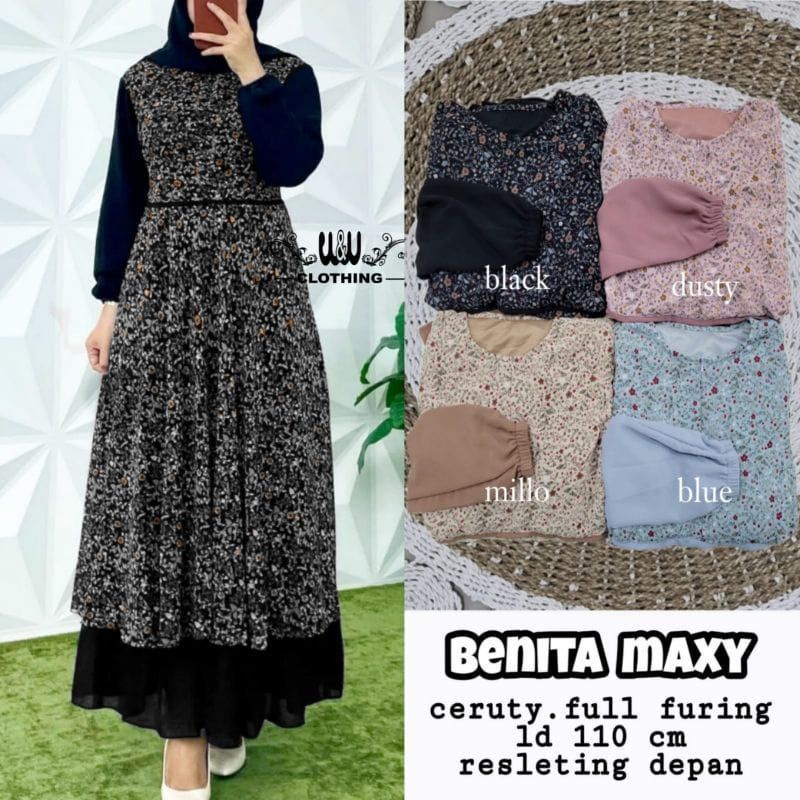 Benita maxy ceruty bebidoll full furing