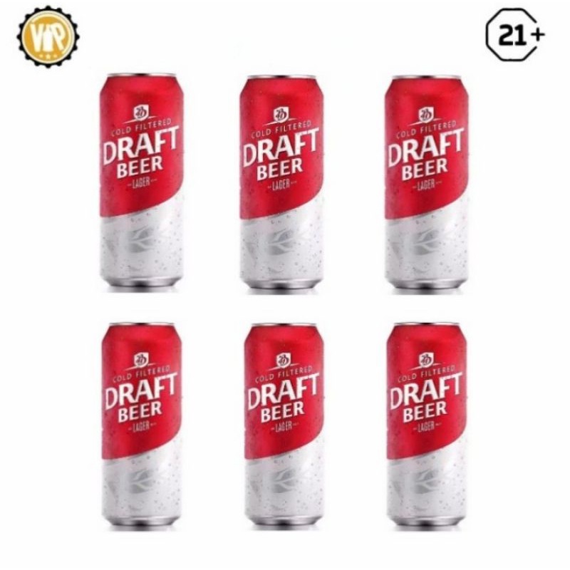 Draf Beer Can Lager 500ml × 6 Can