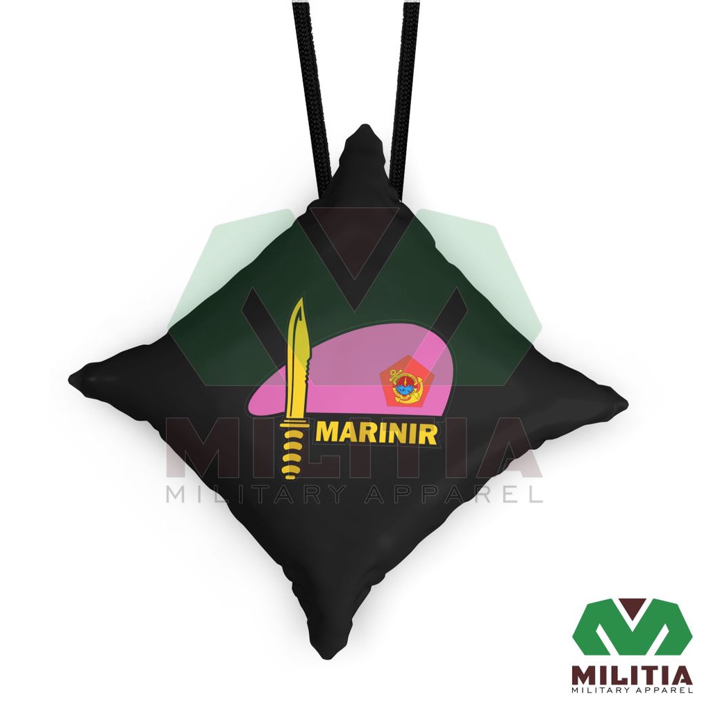 Gantungan Mobil Bantal BARET MARINIR - Hitam
