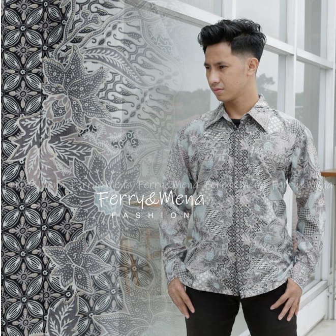 Kemeja batik pria modern / kemeja pesta / kantor / formal / kondangan / lamaran