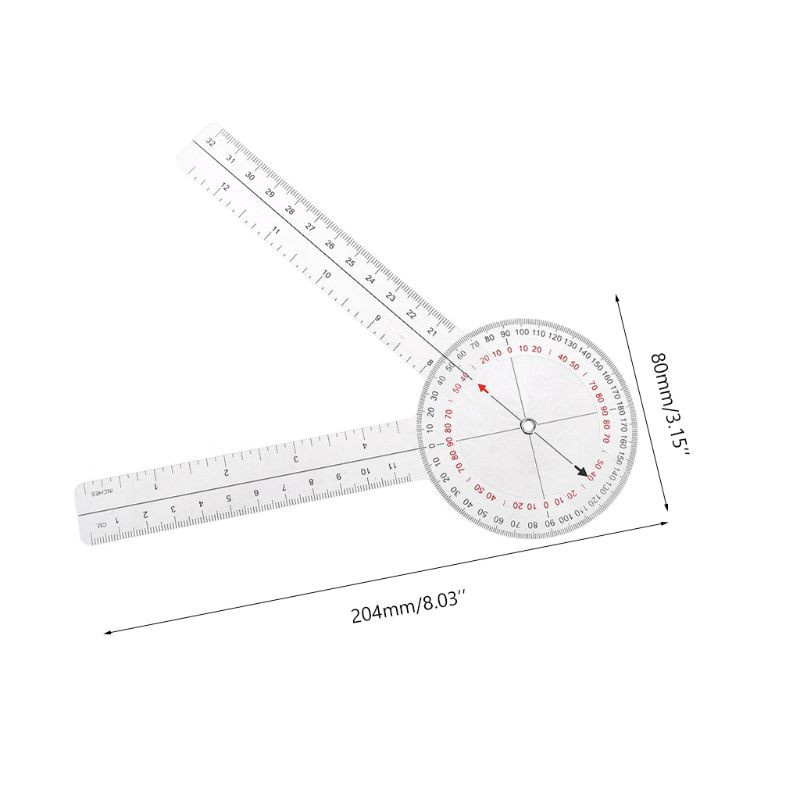 CRE  13inch 33cm Goniometer Medical Joint Ruler Calibrated Orthopedics Spinal Finger Angle Ruler Protractor