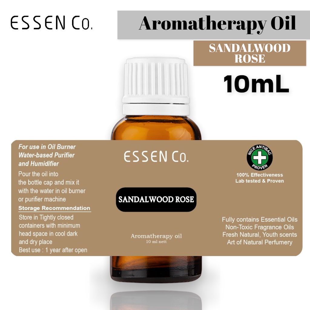 Essen Co Sandalwood Rose Essential Oil Aromatherapy Pengharum Pewangi Ruangan Aromaterapi 10ml