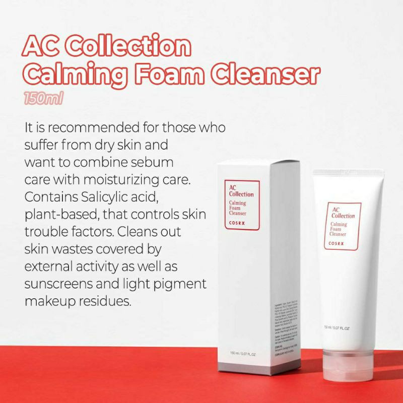 COSRX AC Collection Calming Liquid Mild / Calming Liquid Intensive 125 mL / Calming Foam Cleanser