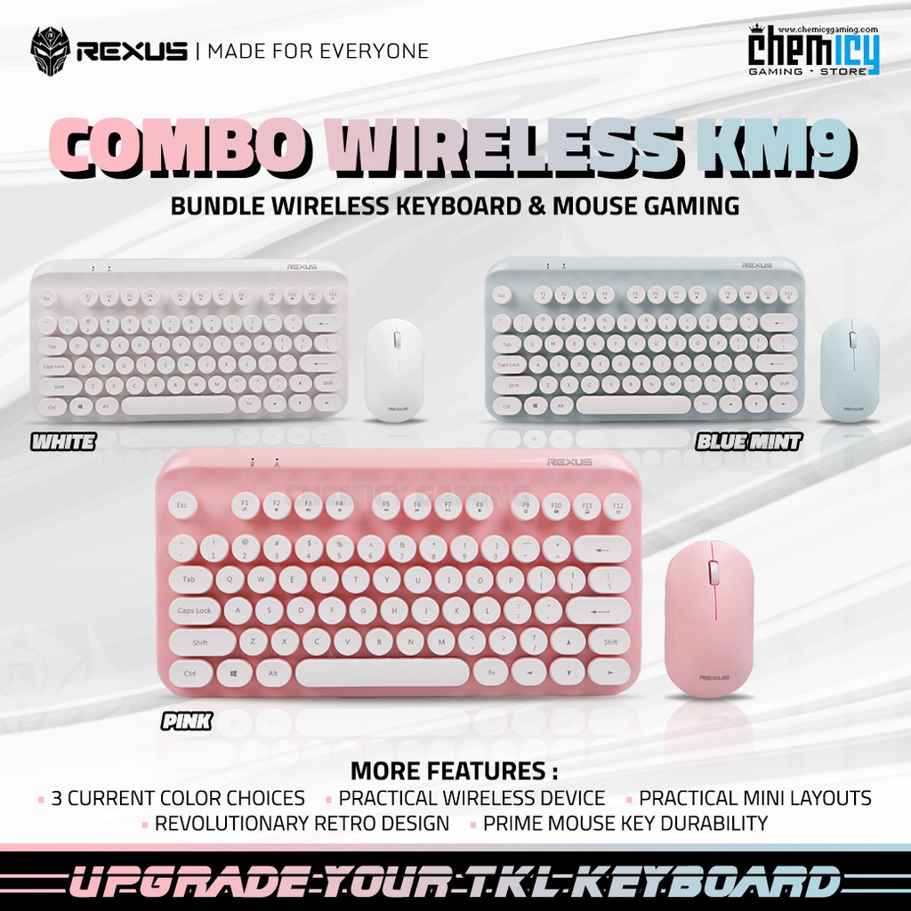 Rexus KM9 Combo Bundle Wireless Gaming Keyboard &amp; Mouse