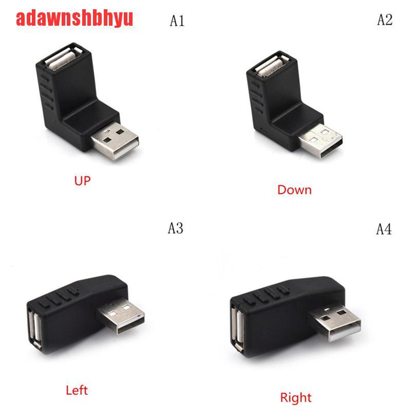 Adaptor Konektor Ekstensi Usb 2.0 Male Ke Female Bentuk L