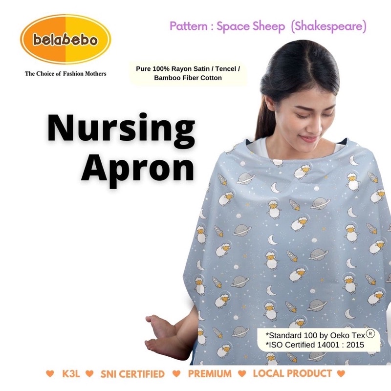 Belabebo Nursing Apron Selapis/Celemek menyusui/aprom ibu menyusui penutup menyusui