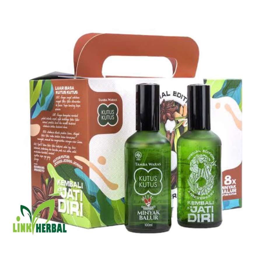 Special Limited Edition Paket Kutus Kutus 8 Botol | Minyak Balur Herbal Alami Kemasan Botol Kaca Pak