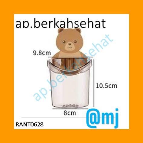 TEMPAT SIKAT GIGI ANAK GAMBAR BERUANG WARNA ABU-ABU