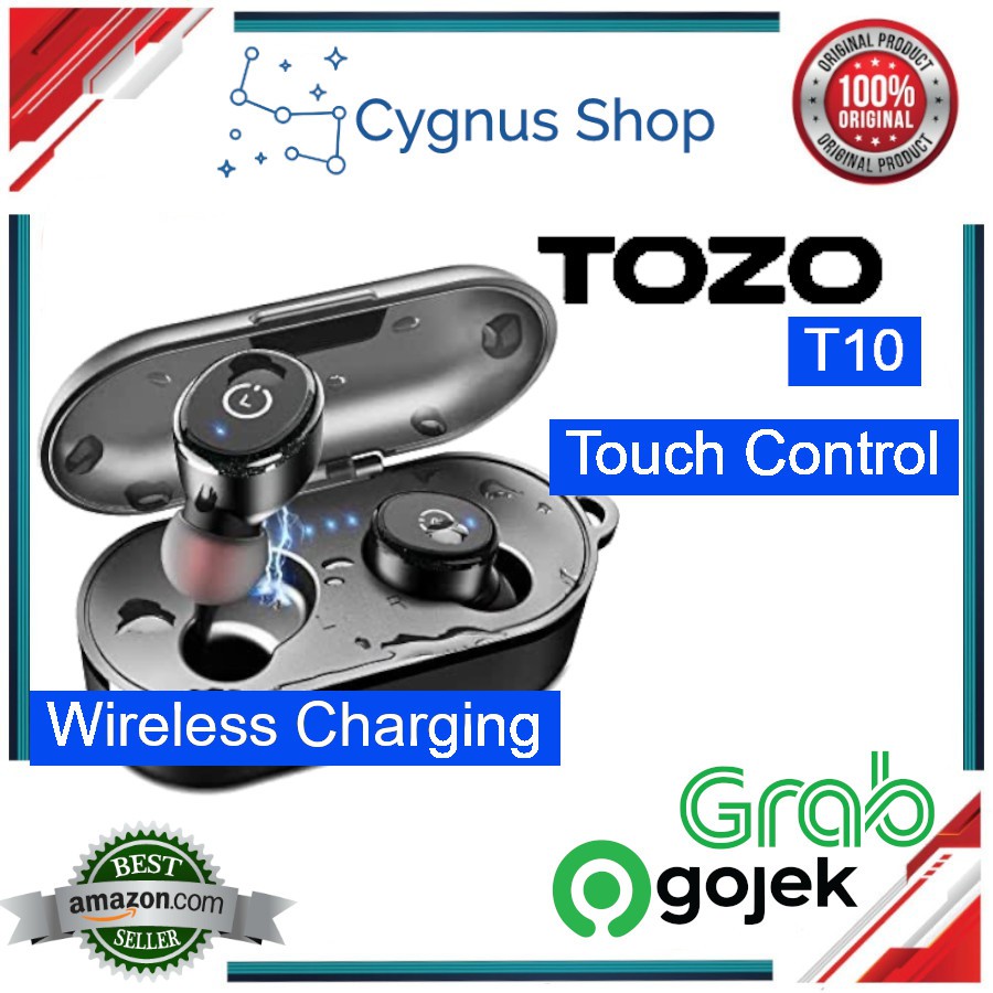 Tozo T10 TWS Stereo Headset Wireless Earbuds Wireless Charging IPX8