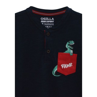  Osella  Baju Anak  Tshirt Lengan Pendek Rawr Dino Navy 