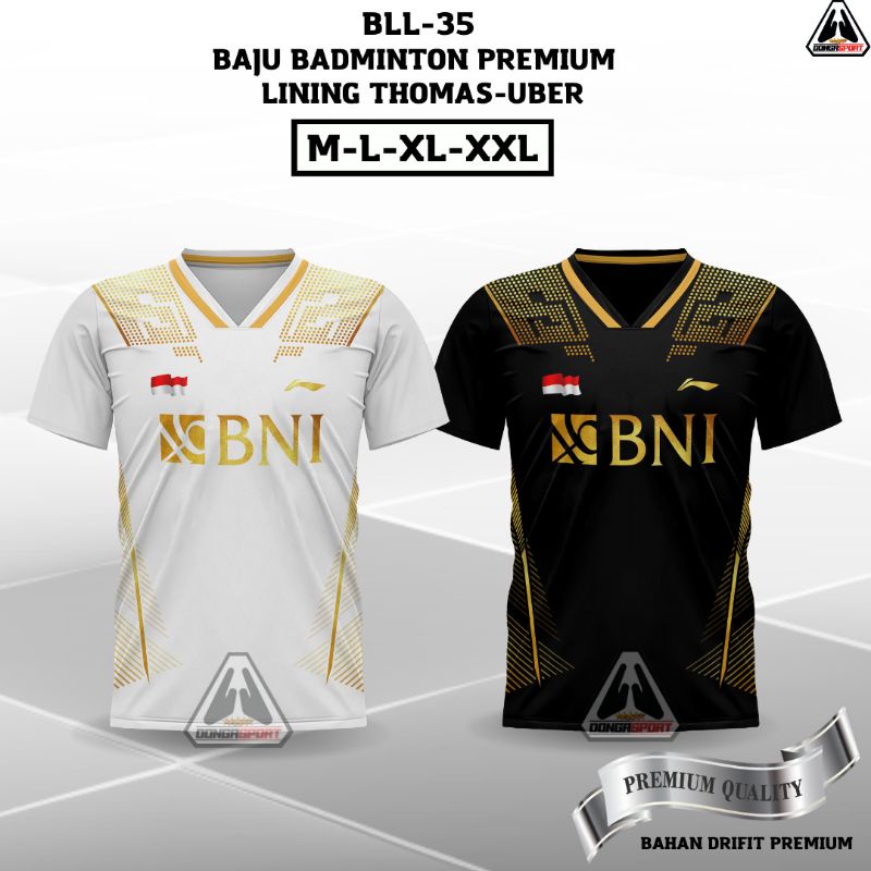 BAJU BADMINTON BNI PREMIUM JERSEY PRINTING LINING