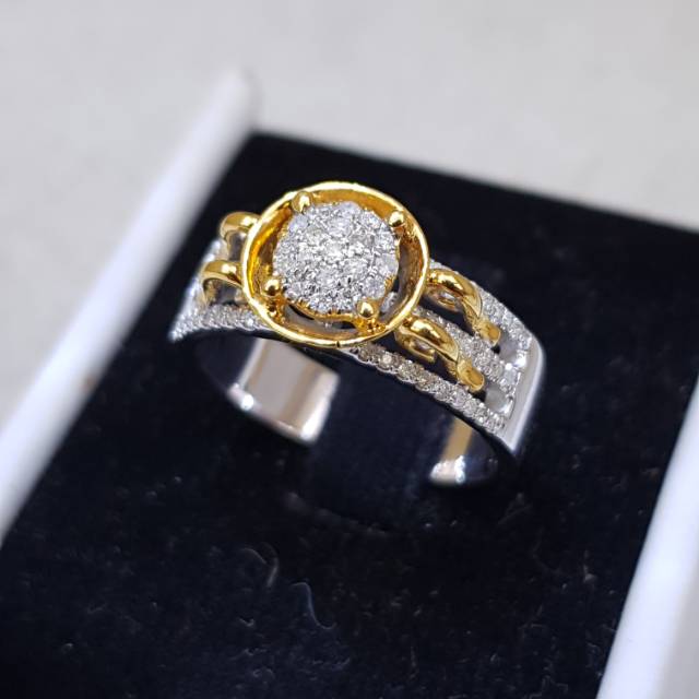 Cincin emas berlian eropa 100 asli dan natural