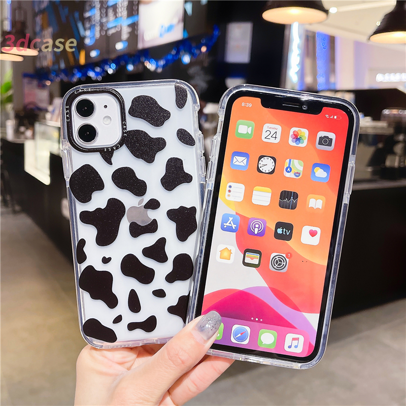 Silicone Case Premium Compatible For iPhone 7 Plus 11 12 mini 12 Pro max 6 6S 7 8 Plus SE 2020 Creativity Cute Black Spots Cover